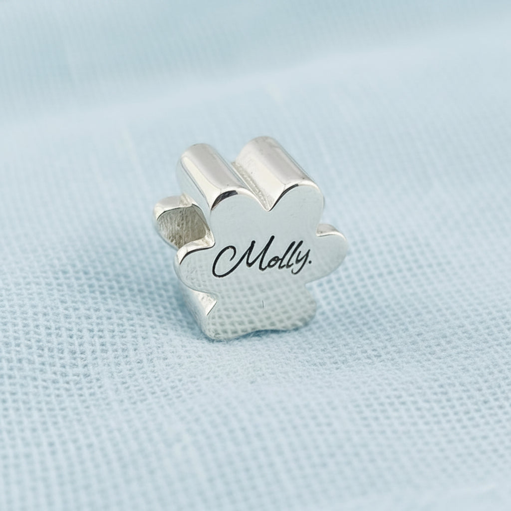 Pawprint Charm 925 Sterling Silver