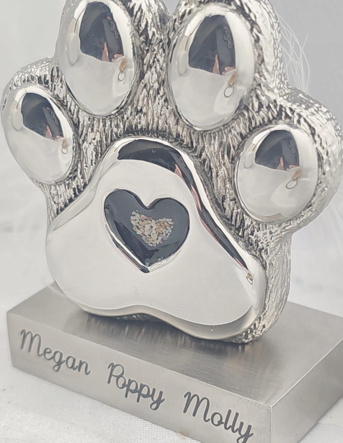 Pawprint Bespoke Stainless Steel  Memorial Keepsake