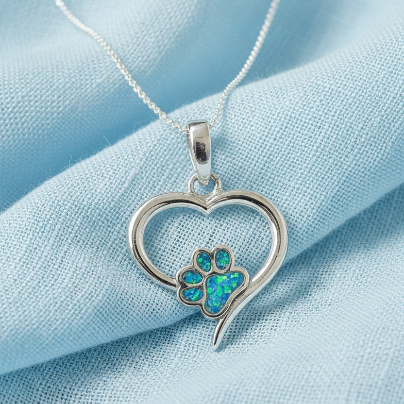 Pawprints on My Heart' Memorial Pendant