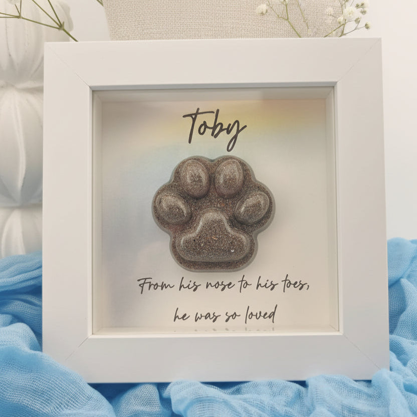 Pet Memorial Pawprint Frame 10 x 10cm Square