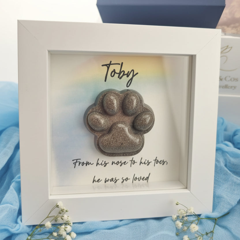 Pet Memorial Pawprint Tribute Frame