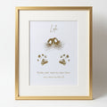 Pet Remembrance Filed Print of your Pets Nose and Paw print