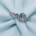 Princess Lola' Sterling Silver Emerald Cut Memorial Ring.