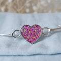 Pure Heart' Sterling Silver Memorial Bangle.