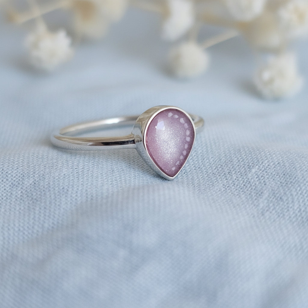 Rayne Teardrop' Sterling Silver Memorial Ring.