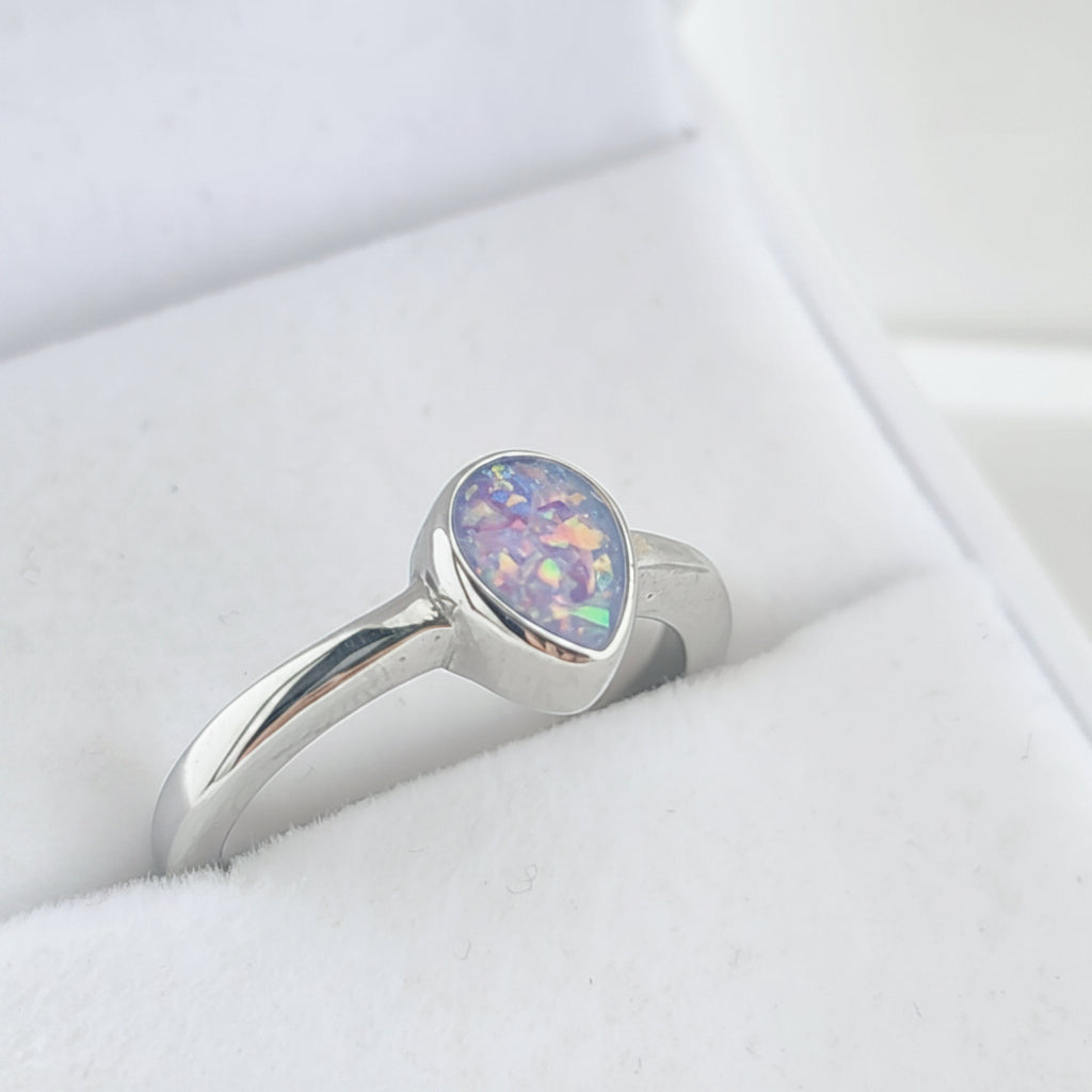 Serelle Teardrop' Stainless Steel Memorial Ring.