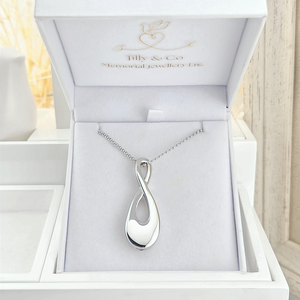 Serene Infinity  Stainless Steel Self Fill Pendant.