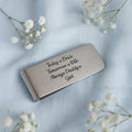 Personalised Stainless Steel Money Clip Wedding and Father's day Keepsake