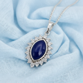 Starlace Marquise' Stirling Silver Diamanté Memorial Pendant.
