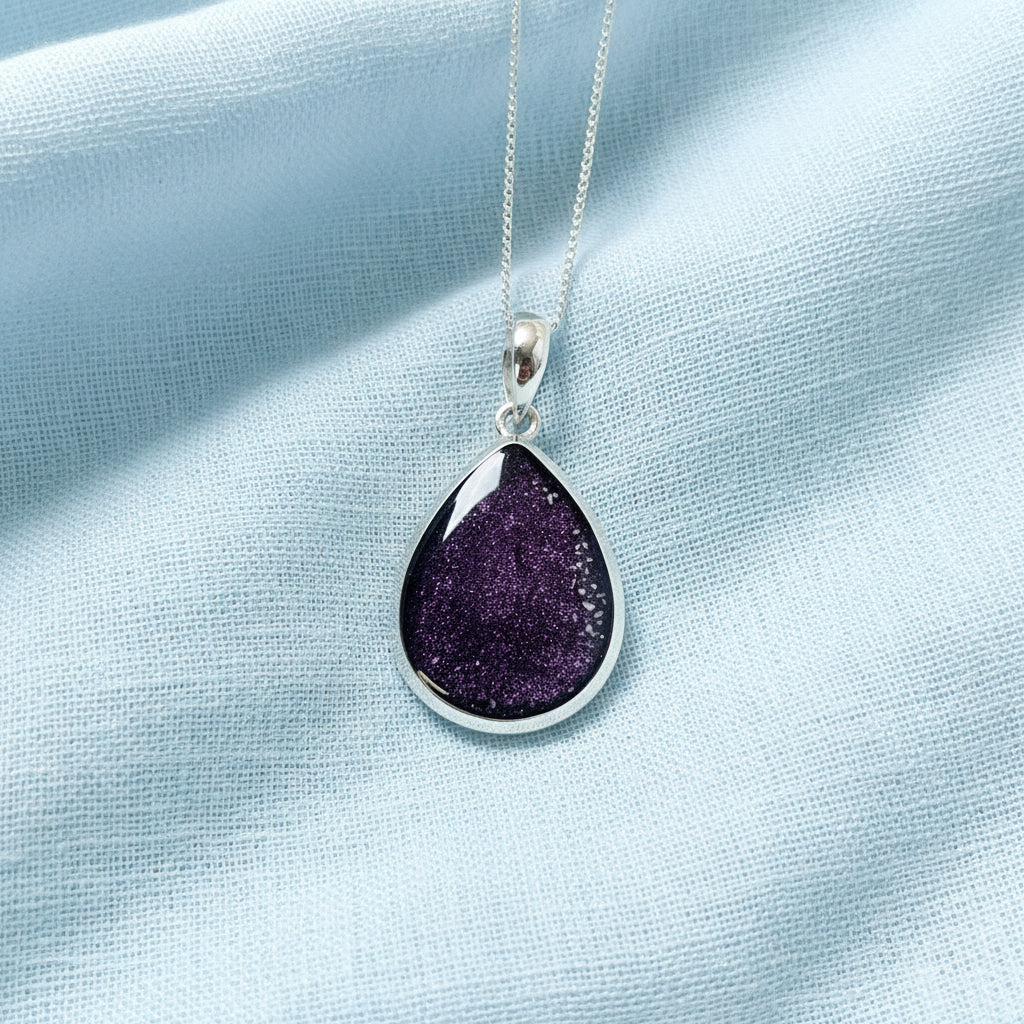 Tear of Love' Sterling Silver Memorial Pendant.