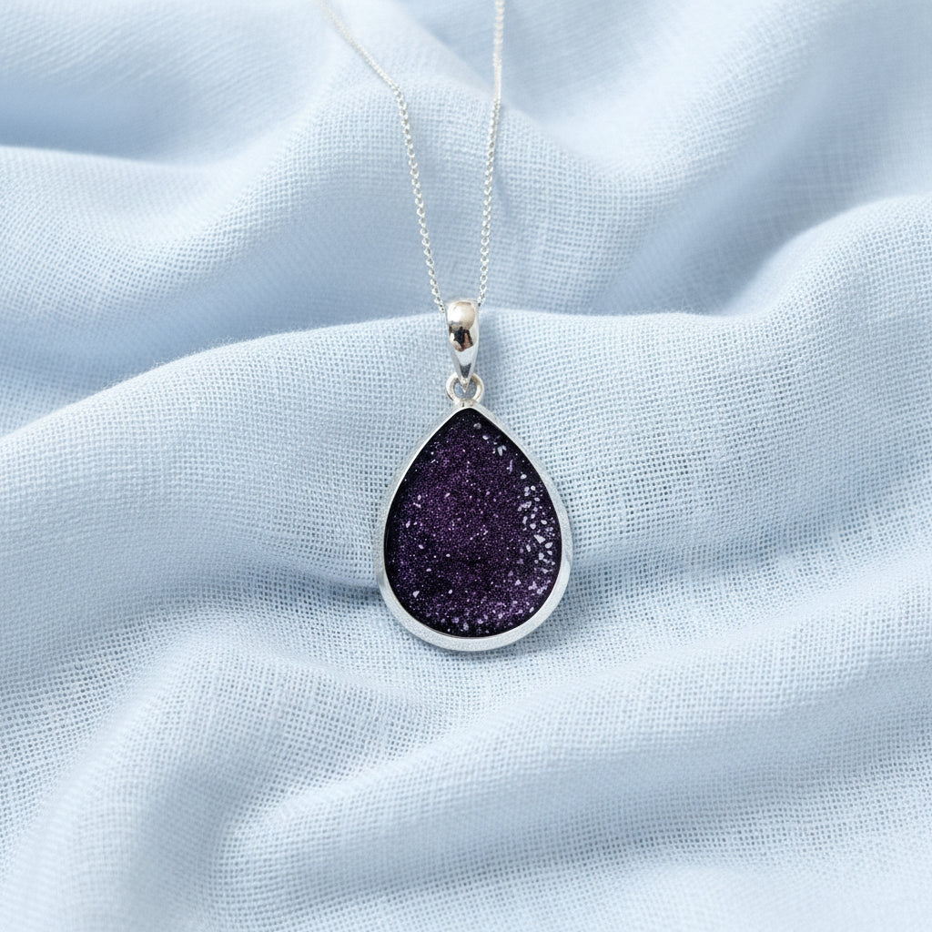 Tear of Love' Sterling Silver Memorial Pendant.