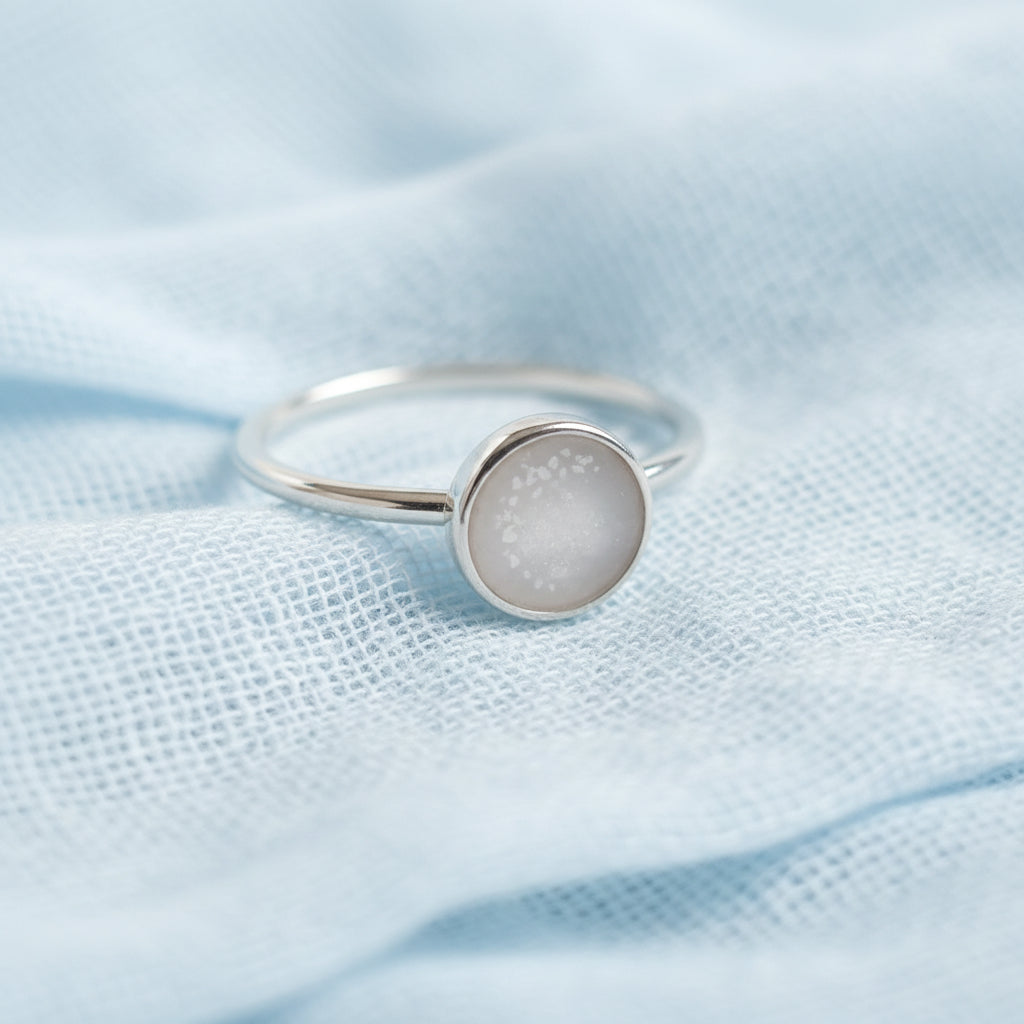 The Amara' Sterling Silver Memorial Ring.