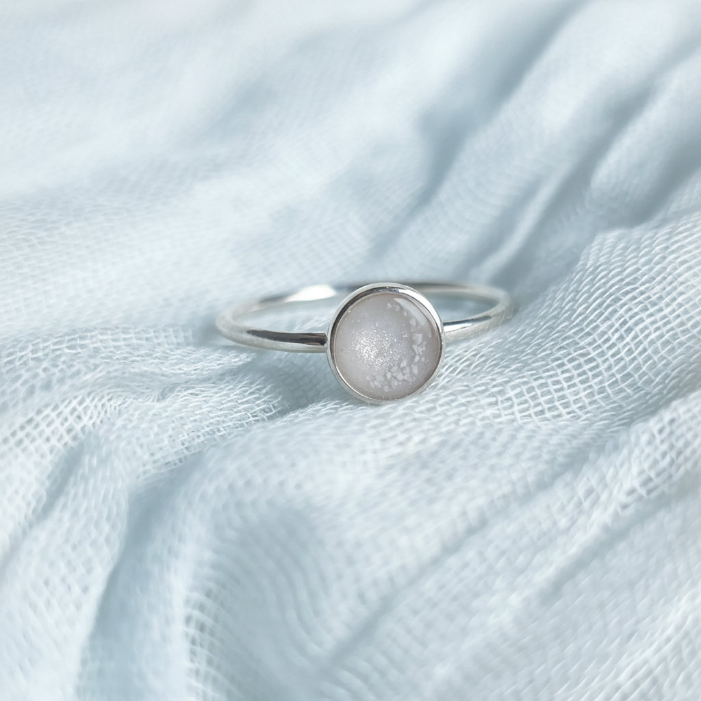 The Amara' Sterling Silver Memorial Ring.