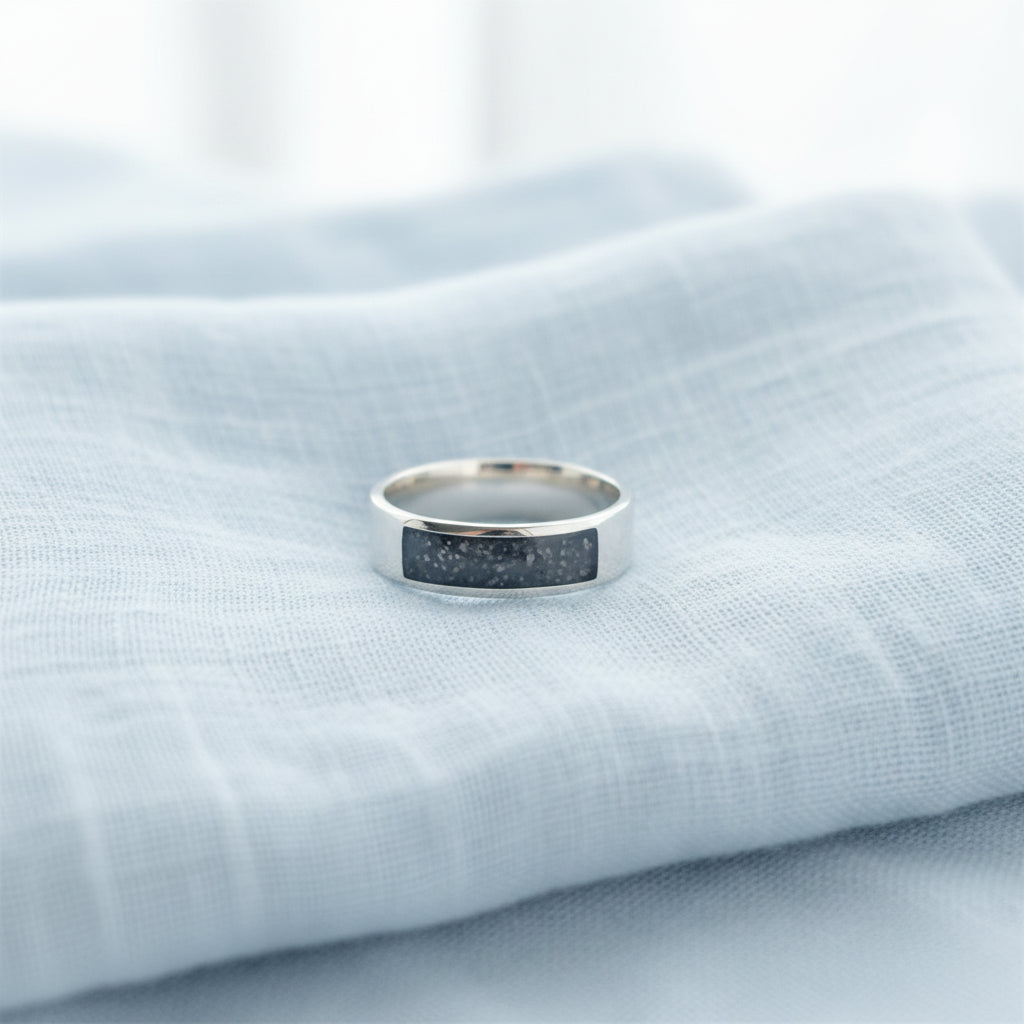 The Eternal Affinity' Sterling Silver Memorial Channel Band.