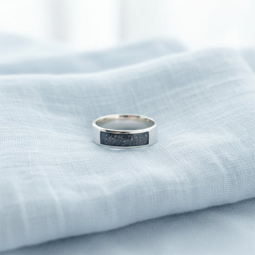 The Eternal Affinity' Sterling Silver Memorial Channel Band.
