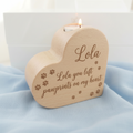 The 'Everglow' Memorial Candle Personalised Wooden Keepsake