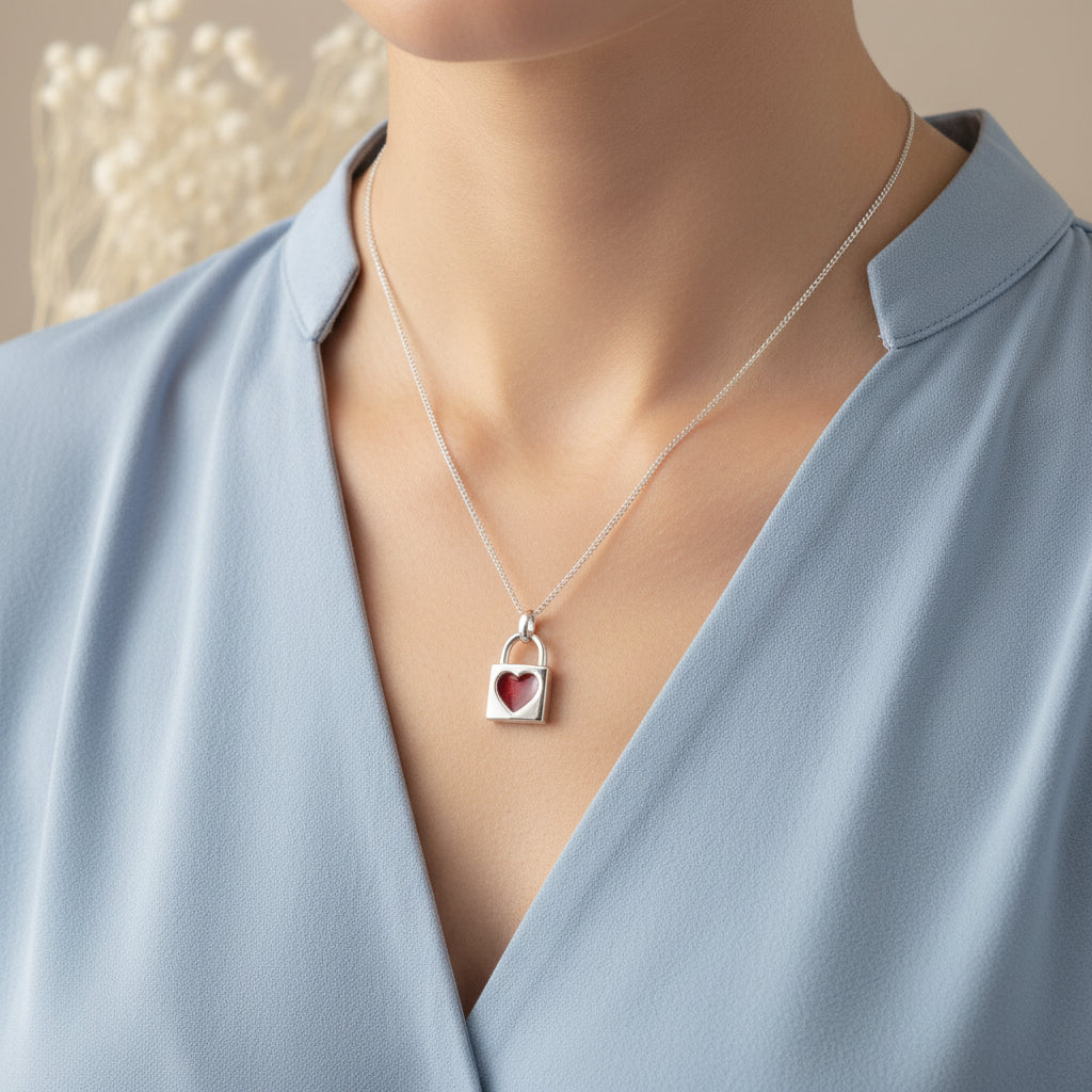 The 'Everlock' Sterling Silver  Memorial Pendant.