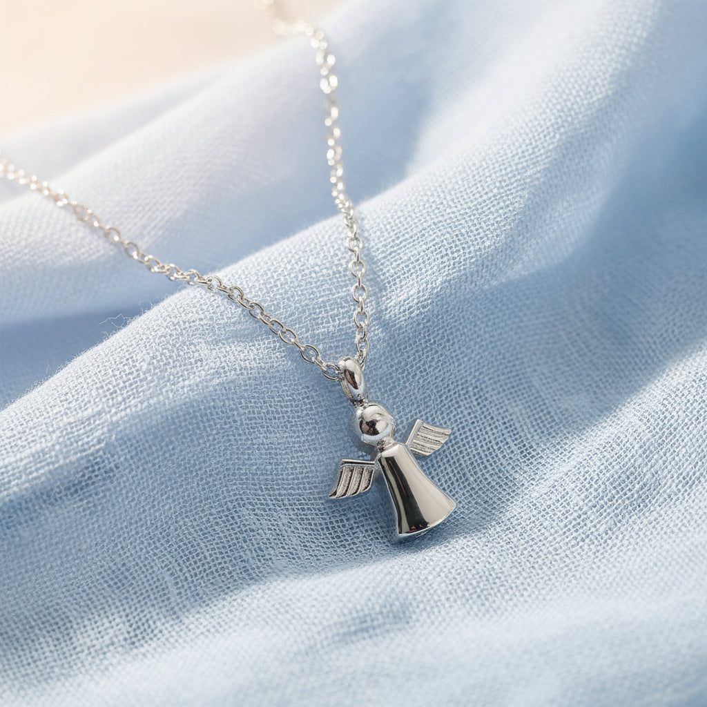 The Guardian Angel  Stainless Steel Self Fill Pendant.