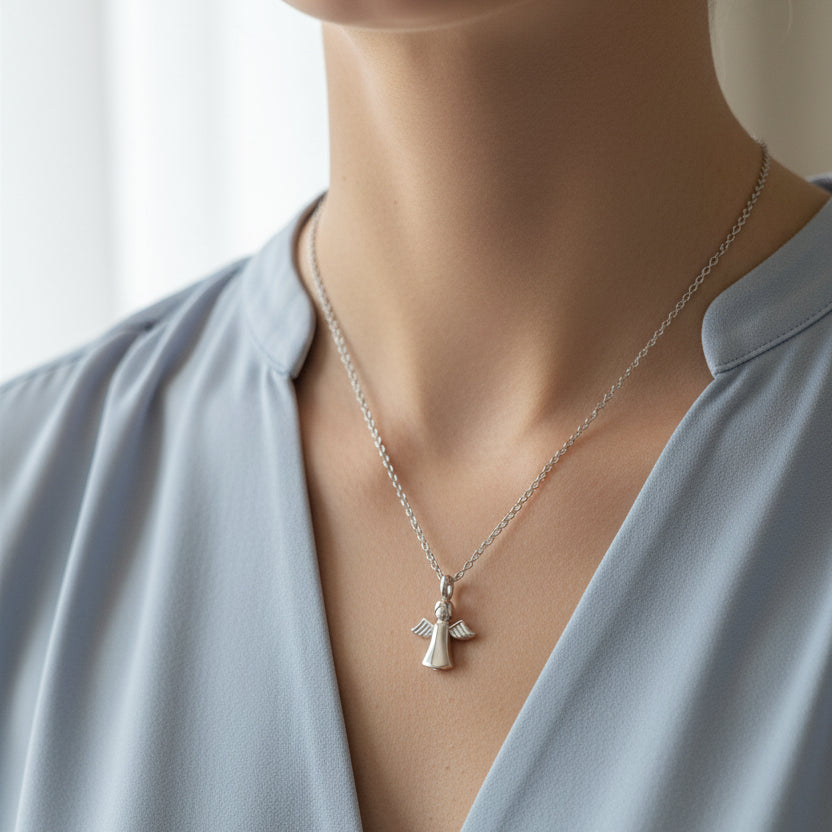 The 'Guardian Angel' Stainless Steel Self Fill Pendant
