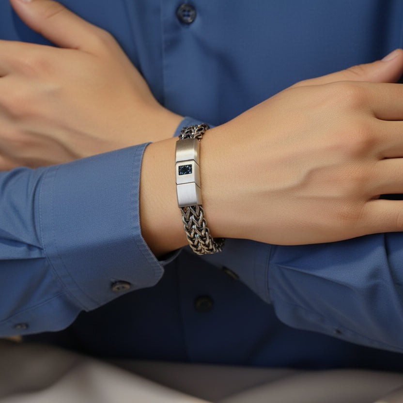 The Legacy Link' Stainless Steel Memorial Bracelet