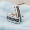 The Regent' Sterling Silver Memorial Cufflinks.
