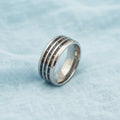 The Trinity' Titanium Channel Band Ring.
