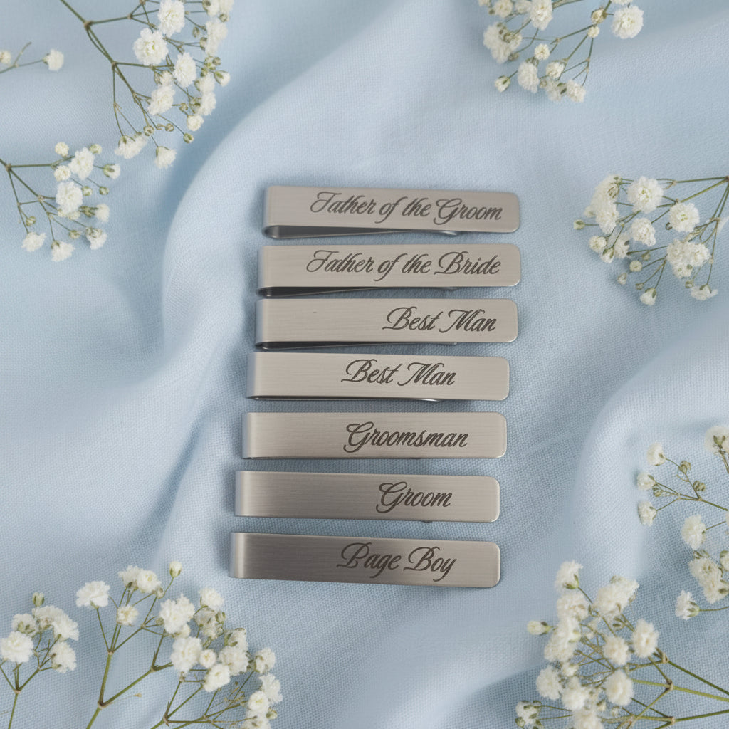 Tie Slides Stainless Steel Wedding Keepsakes