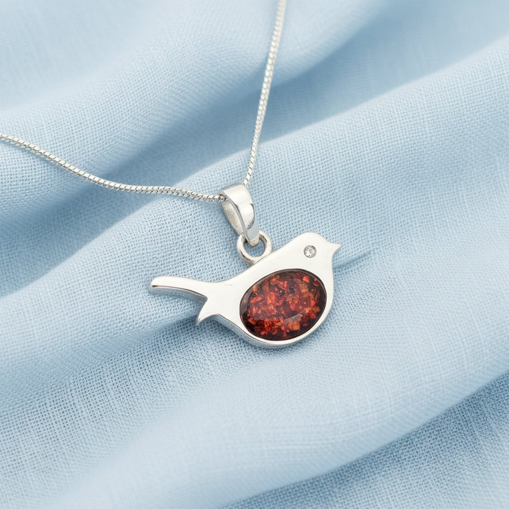 When Robins Appear' Adjustable Memorial Pendant.