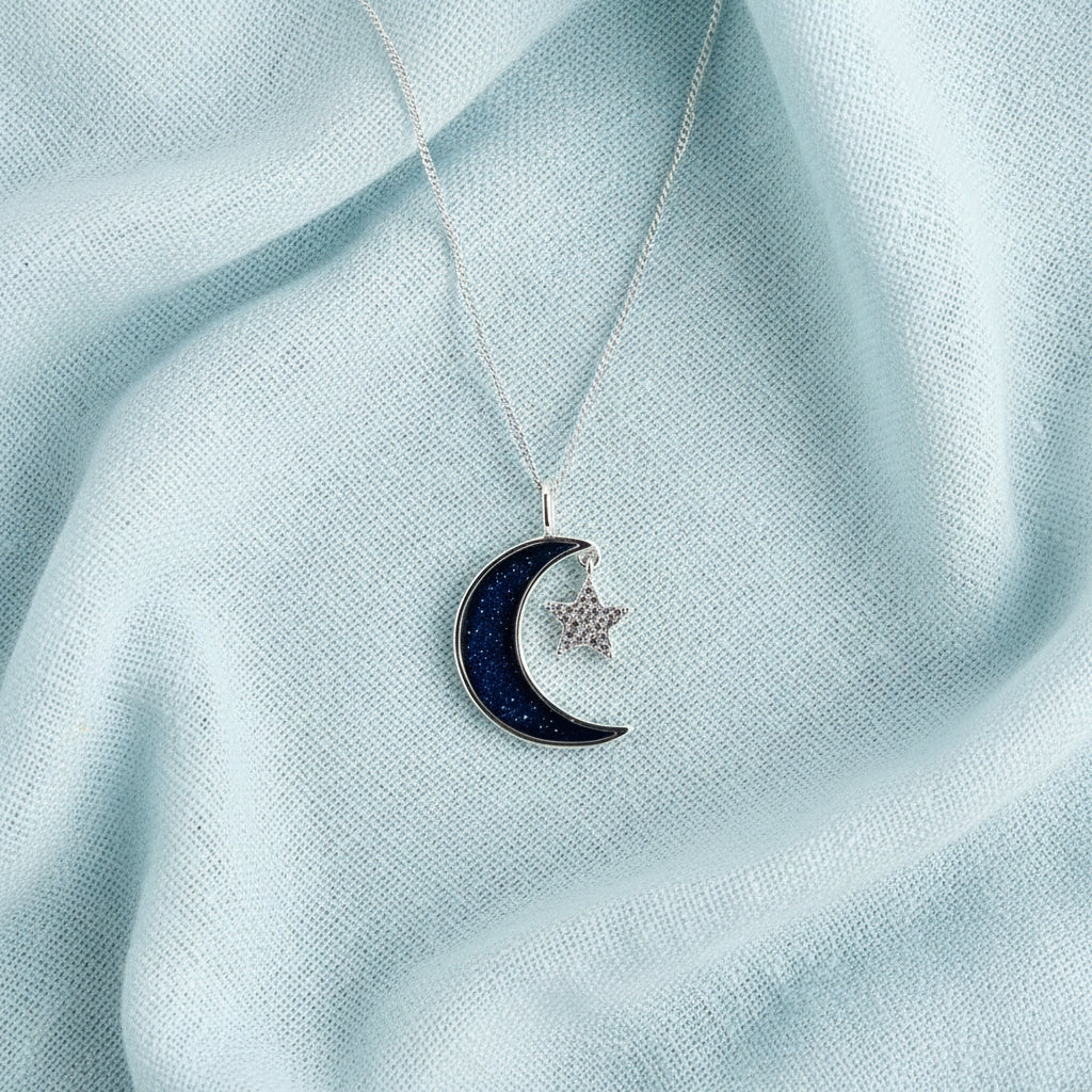 Wish Upon a Moon' Memorial Ashes Pendant.