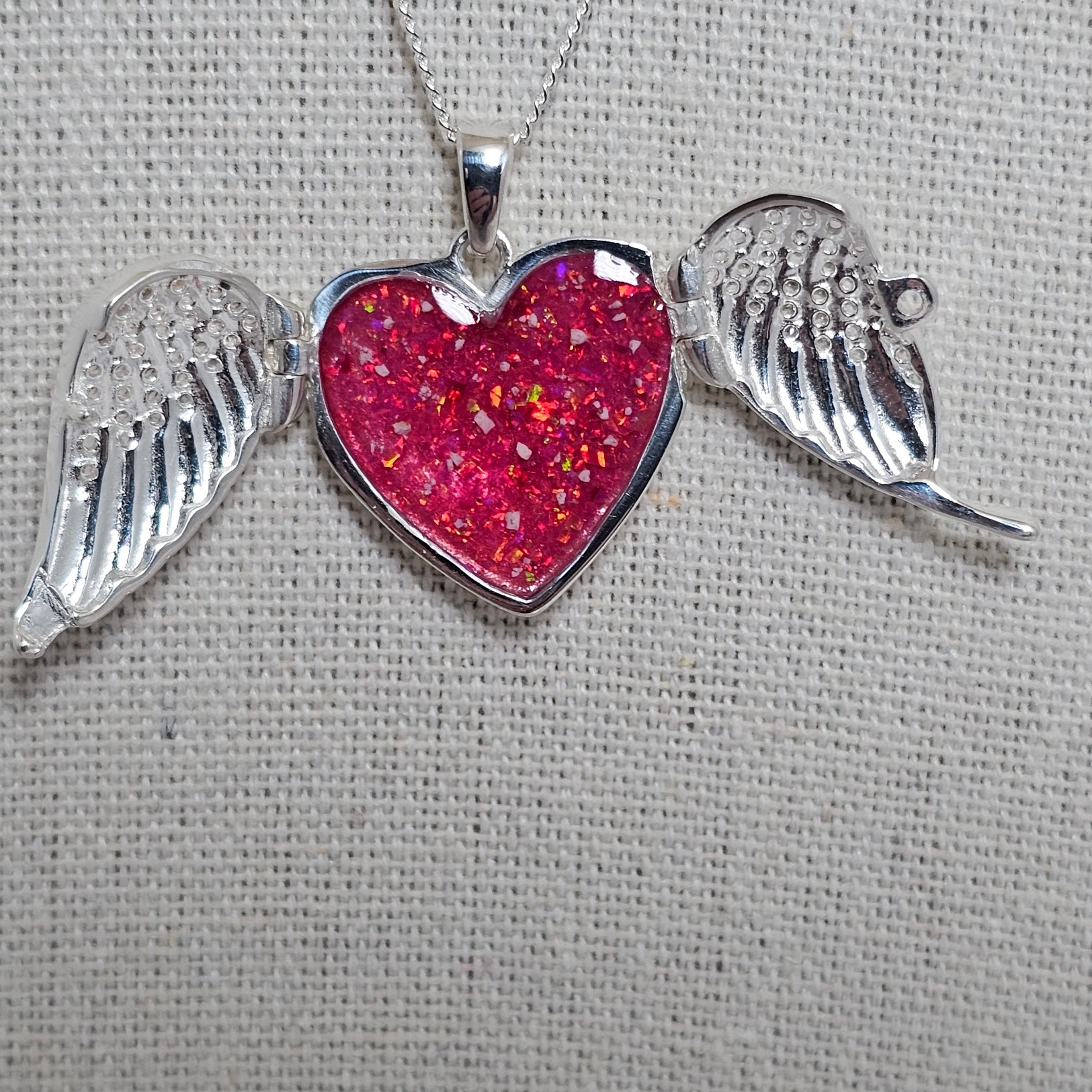 Eternal Wings' Locket Memorial Pendant image 4
