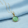 circle 9ct gold pendant