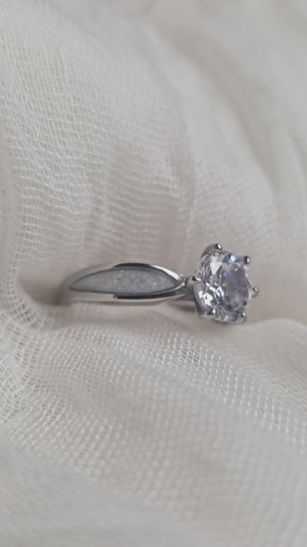 Stainless steel memorial jewellery ring designed as a meaningful keepsake and remembrance ring